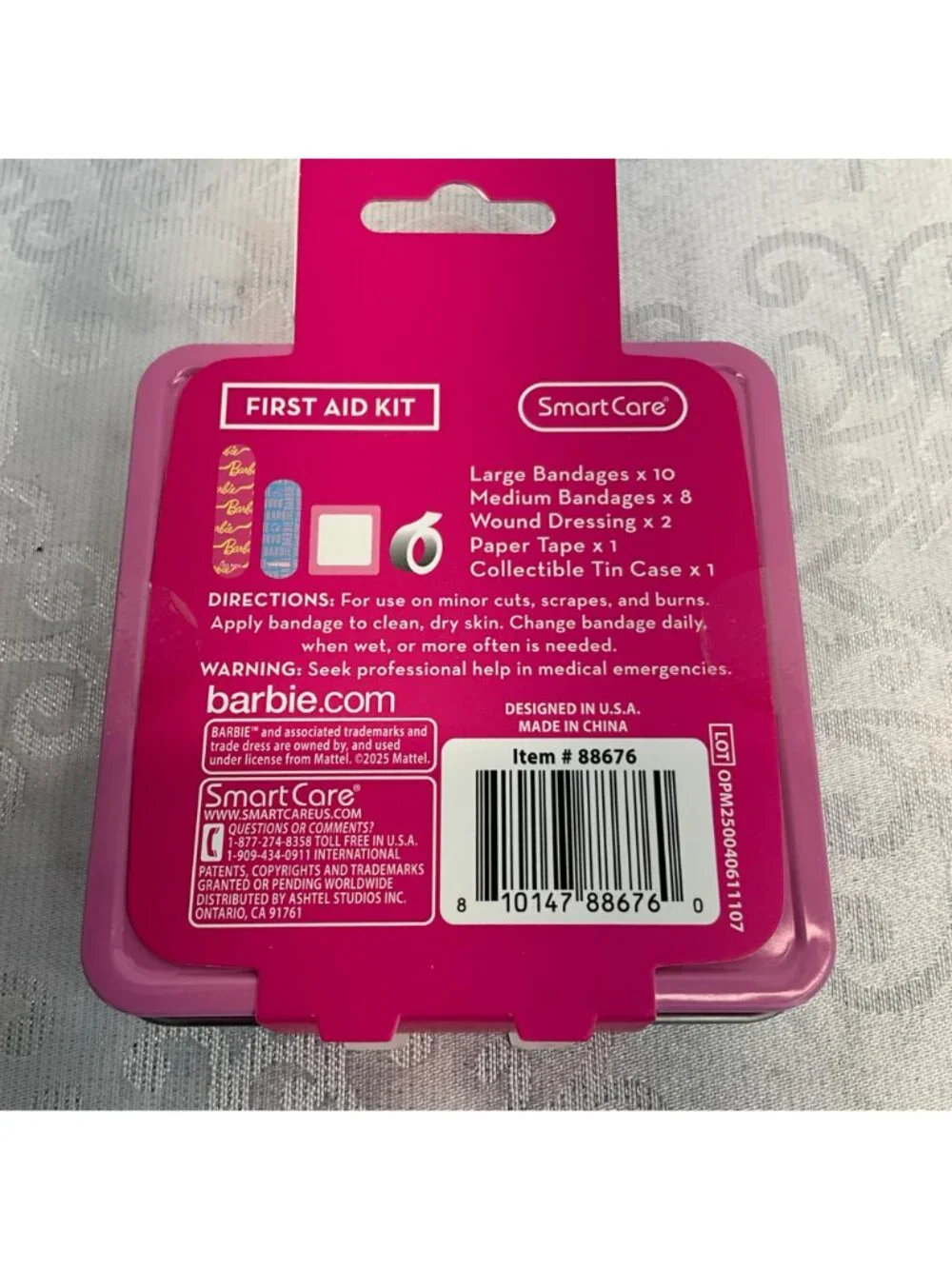 Barbie On-The-Go First Aid Kit 21-Piece Set In Collectible Tin Case